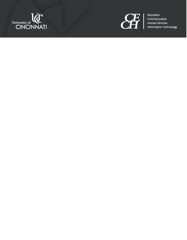 Word Template with Black Header and UC Logo