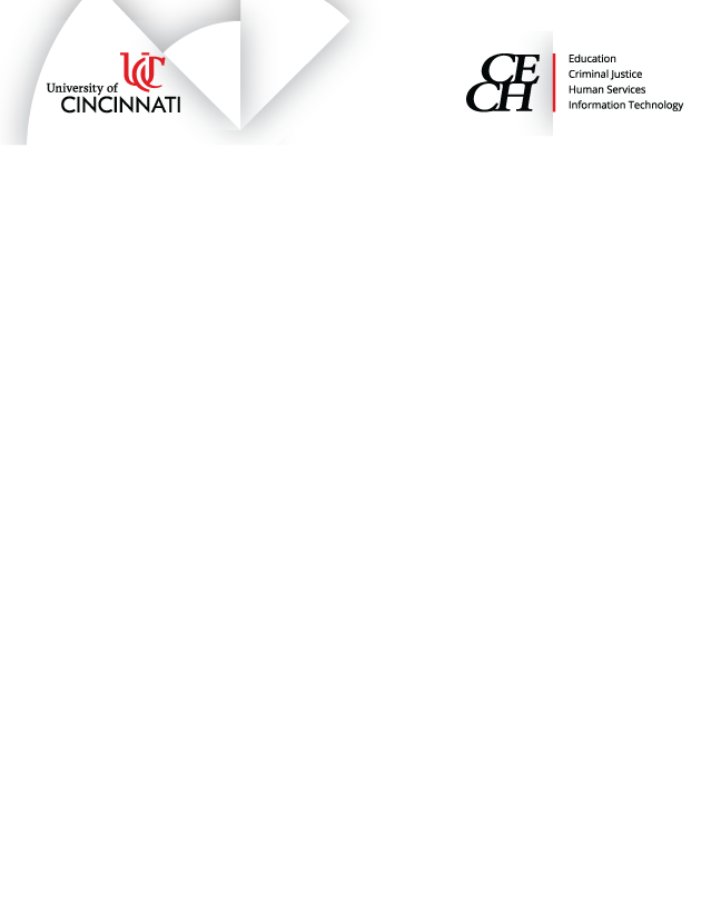 Word Template with White Header and UC Logo